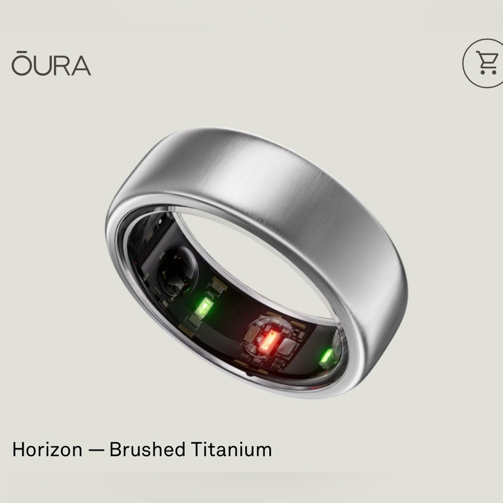Oura Gen3 Horizon Brushed Titanium US 9